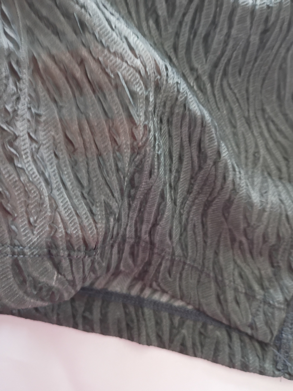 NY Collection Gray Textured Open Cardigan - Picture 5 of 7